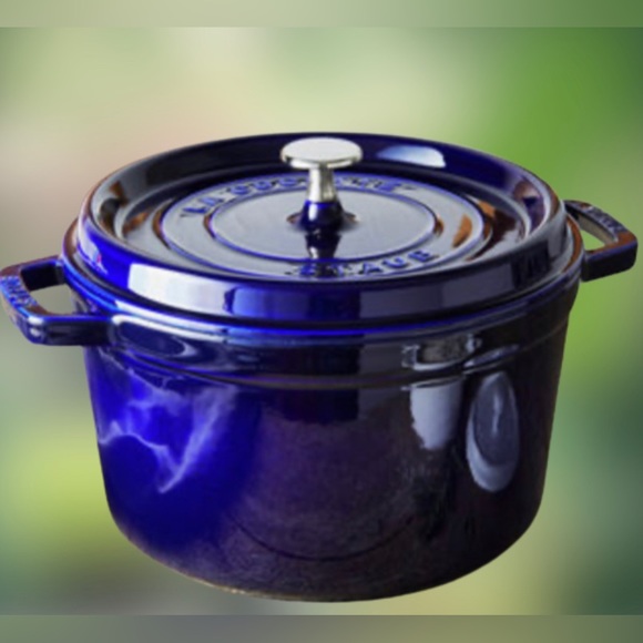 Staub Kitchen Staub Enameled Cast Iron Blue Dutch Oven 5qt Poshmark
